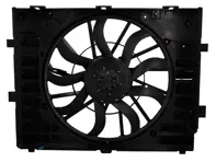 Water radiator air duct with fan. Porsche 958 Cayenne >>2014 - 95810606140, 95810606130, 95810606131, 958121203A